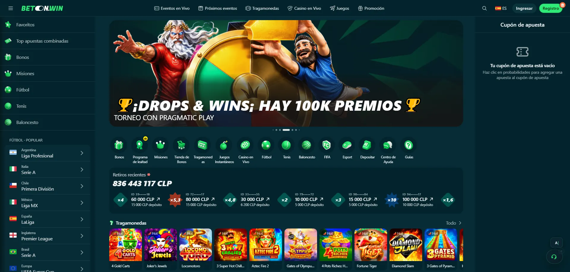 Métodos de pago en BetonWin Casino — criptomonedas y transferencias locales