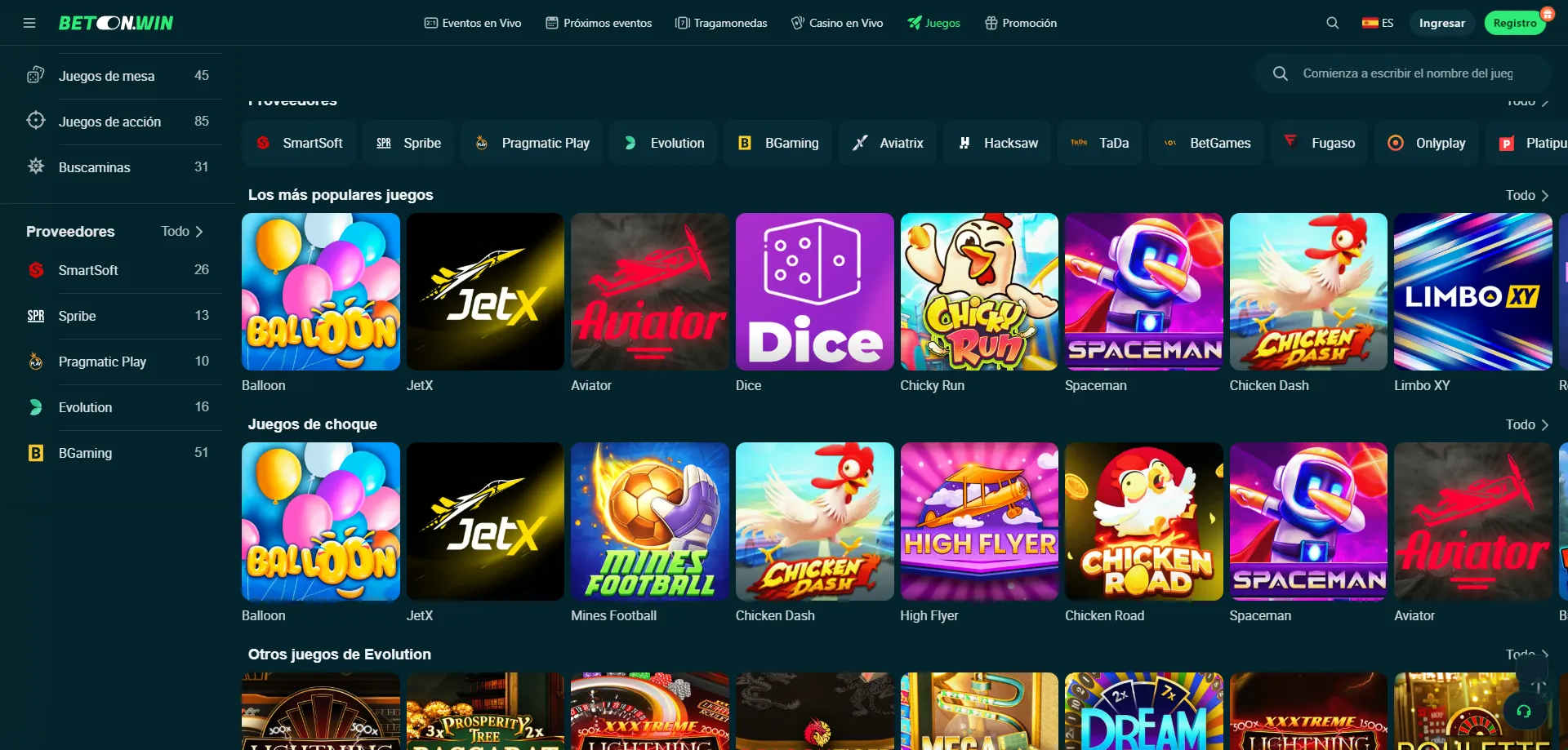Tipos de bonos disponibles en BetonWin Casino con código promo