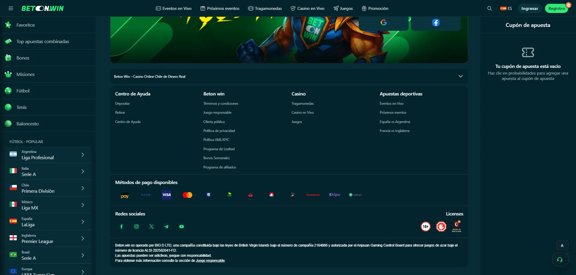 Mesa de casino en vivo BetonWin con crupier real y ruleta